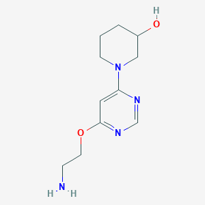 molecular formula C11H18N4O2 B1480341 1-(6-(2-氨基乙氧基)嘧啶-4-基)哌啶-3-醇 CAS No. 2097972-34-2