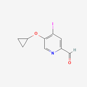 molecular formula C9H8INO2 B14803438 5-Cyclopropoxy-4-iodopicolinaldehyde 