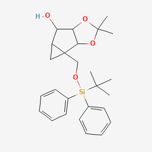 (3aR,3bR,4aS,5S,5aS)-3b-((tert-butyldiphenylsilyloxy)methyl)-2,2-dimethyl-hexahydrobicyclo[3.1.0]hex-1(5)-eno[3,2-d][1,3]dioxol-5-ol