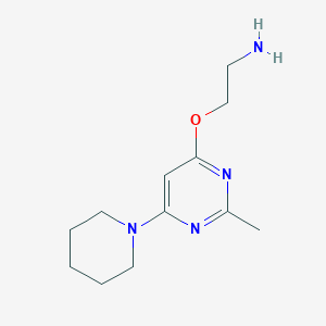 2-((2-Methyl-6-(piperidin-1-yl)pyrimidin-4-yl)oxy)ethan-1-amine