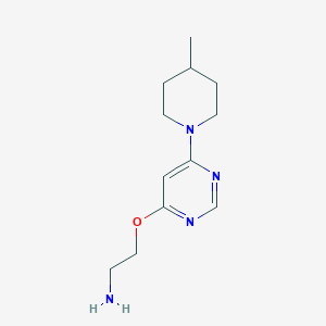 molecular formula C12H20N4O B1480358 2-((6-(4-Methylpiperidin-1-yl)pyrimidin-4-yl)oxy)ethan-1-amine CAS No. 2098006-74-5