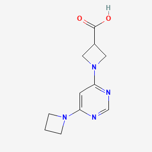 molecular formula C11H14N4O2 B1480361 1-(6-(Azetidin-1-yl)pyrimidin-4-yl)azetidine-3-carboxylic acid CAS No. 2098058-13-8