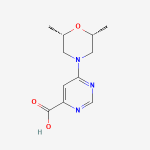 molecular formula C11H15N3O3 B1480363 6-((2S,6R)-2,6-dimethylmorpholino)pyrimidine-4-carboxylic acid CAS No. 1993388-86-5