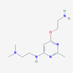 molecular formula C11H21N5O B1480373 N1-(6-(2-aminoethoxy)-2-methylpyrimidin-4-yl)-N2,N2-dimethylethane-1,2-diamine CAS No. 2098033-97-5