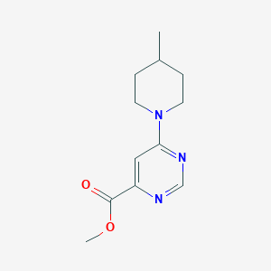 molecular formula C12H17N3O2 B1480377 Methyl 6-(4-methylpiperidin-1-yl)pyrimidine-4-carboxylate CAS No. 2098025-19-3