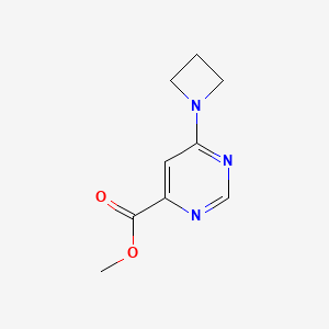molecular formula C9H11N3O2 B1480382 Methyl 6-(azetidin-1-yl)pyrimidine-4-carboxylate CAS No. 2098025-16-0