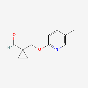 1-(((5-Methylpyridin-2-yl)oxy)methyl)cyclopropane-1-carbaldehyde