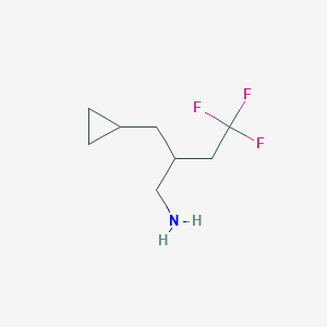 molecular formula C8H14F3N B1480388 2-(Cyclopropylmethyl)-4,4,4-trifluorobutan-1-amine CAS No. 2098105-44-1