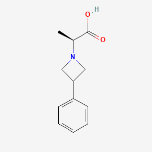 molecular formula C12H15NO2 B1480394 (S)-2-(3-phenylazetidin-1-yl)propanoic acid CAS No. 2092099-27-7