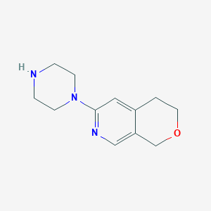 molecular formula C12H17N3O B1480395 6-(piperazin-1-yl)-3,4-dihydro-1H-pyrano[3,4-c]pyridine CAS No. 2097952-60-6