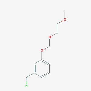 molecular formula C11H15ClO3 B14803957 Benzene, 1-(chloromethyl)-3-[(2-methoxyethoxy)methoxy]- 