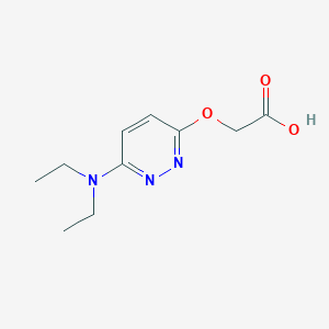 molecular formula C10H15N3O3 B1480396 2-((6-(Diethylamino)pyridazin-3-yl)oxy)acetic acid CAS No. 2097949-60-3
