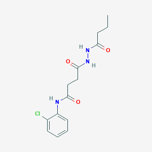 molecular formula C14H18ClN3O3 B14804051 4-(2-butanoylhydrazinyl)-N-(2-chlorophenyl)-4-oxobutanamide 