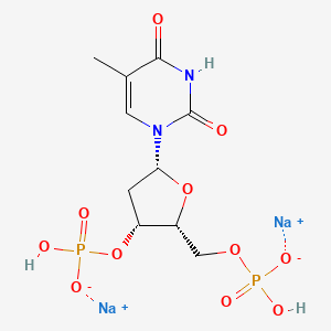 disodium;[(2R,3R,5R)-3-[hydroxy(oxido)phosphoryl]oxy-5-(5-methyl-2,4-dioxopyrimidin-1-yl)oxolan-2-yl]methyl hydrogen phosphate