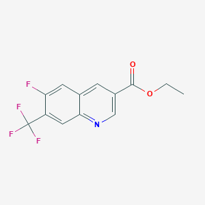 6-Fluoro-7-trifluoromethyl-quinoline-3-carboxylic acid ethyl ester