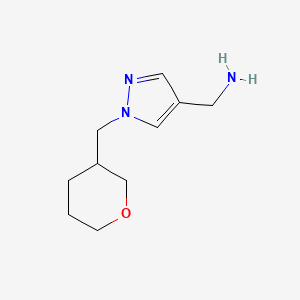 (1-((tetrahydro-2H-pyran-3-yl)methyl)-1H-pyrazol-4-yl)methanamine