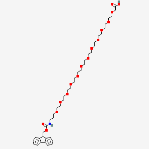 molecular formula C42H65NO16 B14804088 2-[2-[2-[2-[2-[2-[2-[2-[2-[2-[2-[2-[3-(9H-fluoren-9-ylmethoxycarbonylamino)propoxy]ethoxy]ethoxy]ethoxy]ethoxy]ethoxy]ethoxy]ethoxy]ethoxy]ethoxy]ethoxy]ethoxy]acetic acid 