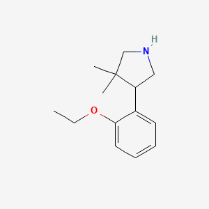 molecular formula C14H21NO B1480409 4-(2-Ethoxyphenyl)-3,3-dimethylpyrrolidine CAS No. 2092049-88-0