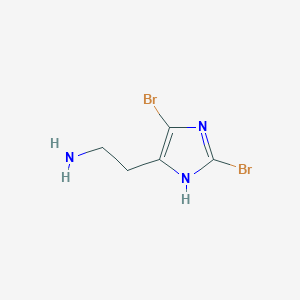 molecular formula C5H7Br2N3 B14804107 Histamine, 2,5-dibromo- 