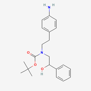 molecular formula C21H28N2O3 B14804125 tert-butyl N-[2-(4-aminophenyl)ethyl]-N-(2-hydroxy-2-phenylethyl)carbamate 