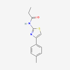 molecular formula C13H14N2OS B14804138 N-[4-(4-methylphenyl)-1,3-thiazol-2-yl]propanamide 