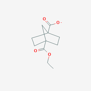 molecular formula C11H15O4- B14804181 Bicyclo[2.2.1]heptane-1,4-dicarboxylic acid, 1-ethyl ester 