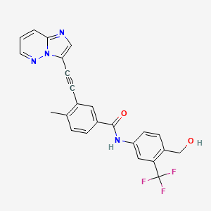 N-[4-(hydroxymethyl)-3-(trifluoromethyl)phenyl]-3-(2-imidazo[1,2-b]pyridazin-3-ylethynyl)-4-methylbenzamide