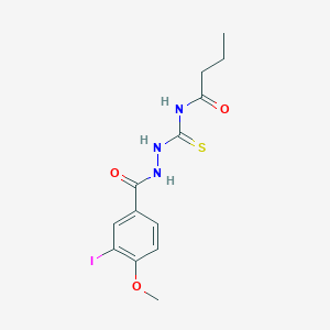 N-({2-[(3-iodo-4-methoxyphenyl)carbonyl]hydrazinyl}carbonothioyl)butanamide