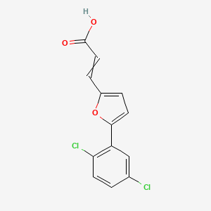 molecular formula C13H8Cl2O3 B14804237 3-[5-(2,5-Dichlorophenyl)furan-2-yl]prop-2-enoic acid 