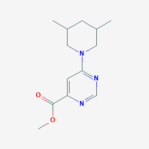 molecular formula C13H19N3O2 B1480424 Methyl 6-(3,5-dimethylpiperidin-1-yl)pyrimidine-4-carboxylate CAS No. 2098142-57-3