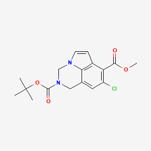 2-(tert-Butyl) 7-methyl 8-chloro-1H-pyrrolo[3,2,1-ij]quinazoline-2,7(3H)-dicarboxylate