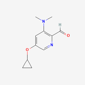 5-Cyclopropoxy-3-(dimethylamino)picolinaldehyde