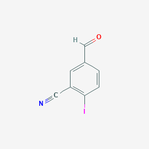 molecular formula C8H4INO B14804260 5-Formyl-2-iodobenzonitrile 