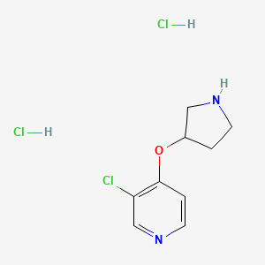molecular formula C9H13Cl3N2O B1480427 3-Chloro-4-(pyrrolidin-3-yloxy)pyridine dihydrochloride CAS No. 2097957-06-5