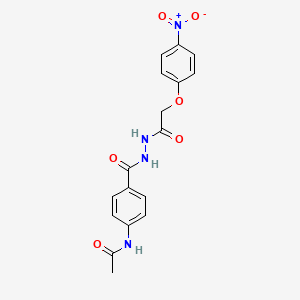 N-[4-({2-[(4-nitrophenoxy)acetyl]hydrazinyl}carbonyl)phenyl]acetamide