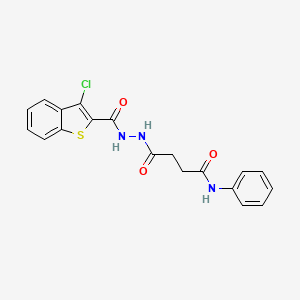 4-{2-[(3-chloro-1-benzothiophen-2-yl)carbonyl]hydrazinyl}-4-oxo-N-phenylbutanamide