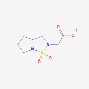 molecular formula C7H12N2O4S B1480429 2-(1,1-dioxidotetrahydropyrrolo[1,2-b][1,2,5]thiadiazol-2(3H)-yl)acetic acid CAS No. 2092533-66-7