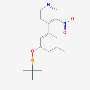 rel-4-[(3R,5R)-3-[[(1,1-Dimethylethyl)dimethylsilyl]oxy]-5-methyl-1-cyclohexen-1-yl]-3-nitropyridine