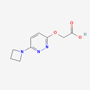 molecular formula C9H11N3O3 B1480432 2-((6-(Azetidin-1-yl)pyridazin-3-yl)oxy)acetic acid CAS No. 2098132-09-1