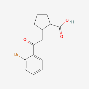 2-[2-(2-Bromophenyl)-2-oxoethyl]cyclopentane-1-carboxylic acid