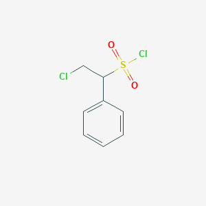 molecular formula C8H8Cl2O2S B14804378 2-Chloro-1-phenylethanesulfonyl chloride 