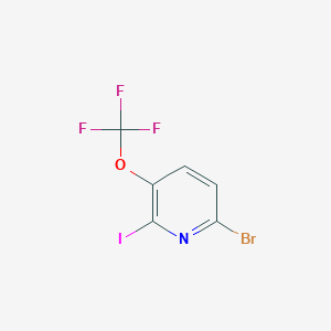 molecular formula C6H2BrF3INO B14804384 6-Bromo-2-iodo-3-(trifluoromethoxy)pyridine 