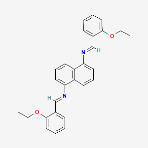 molecular formula C28H26N2O2 B14804406 N,N'-bis[(E)-(2-ethoxyphenyl)methylidene]naphthalene-1,5-diamine 