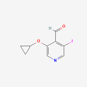 3-Cyclopropoxy-5-iodoisonicotinaldehyde