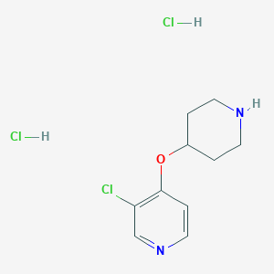 molecular formula C10H15Cl3N2O B1480443 3-氯-4-(哌啶-4-氧基)吡啶二盐酸盐 CAS No. 2098054-10-3