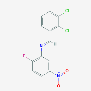 N-[(E)-(2,3-dichlorophenyl)methylidene]-2-fluoro-5-nitroaniline