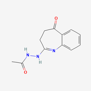 molecular formula C12H13N3O2 B14804452 N'-(5-oxo-4,5-dihydro-3H-benzo[b]azepin-2-yl)acetohydrazide 