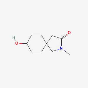 molecular formula C10H17NO2 B1480446 8-羟基-2-甲基-2-氮杂螺[4.5]癸烷-3-酮 CAS No. 1936564-59-8