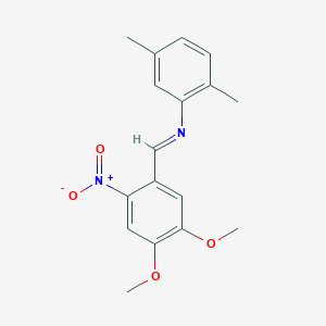 N-[(E)-(4,5-dimethoxy-2-nitrophenyl)methylidene]-2,5-dimethylaniline