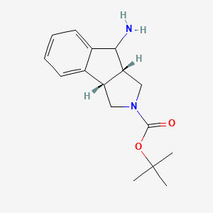 tert-butyl (3aS,8bS)-4-amino-3,3a,4,8b-tetrahydro-1H-indeno[1,2-c]pyrrole-2-carboxylate